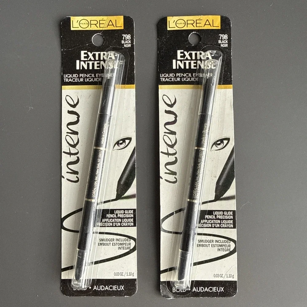 Lot x 2 L'Oreal Paris Extra Intense Liquid Eyeliner Pencil, # 798 Black